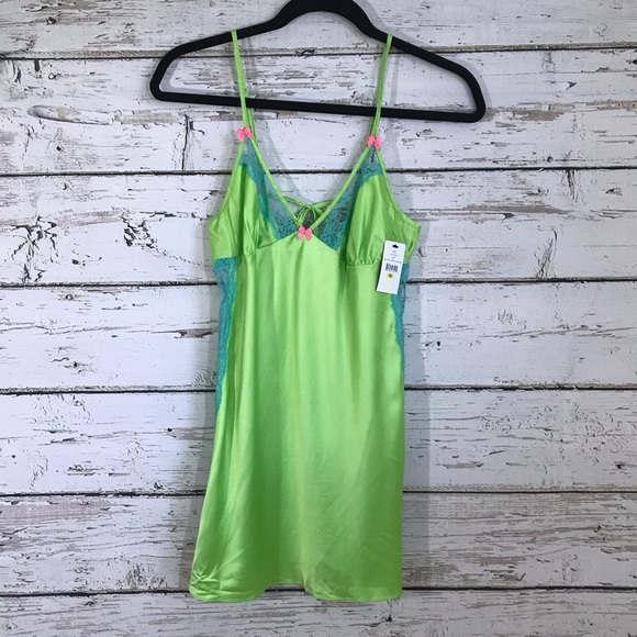 Betsey Johnson Other - Betsey Johnson Lime Pink Lace Intimates NWT